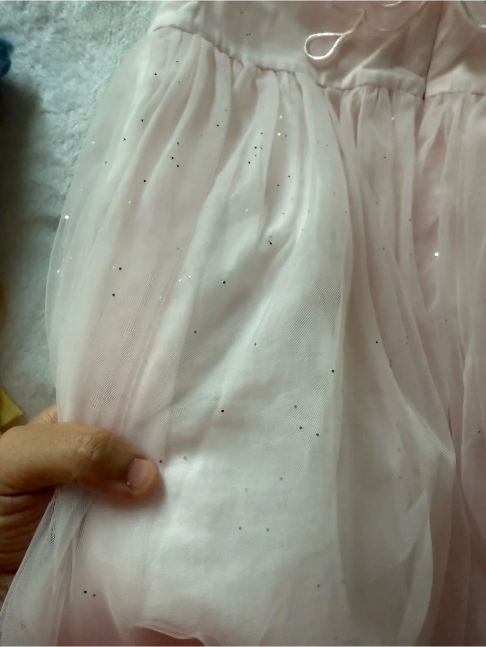 Girls Light Pink Tulle Party Dress with Bows size 5T